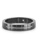 Domino Black Ceramic & 18K White Gold Bracelet with Diamonds, 0.31 tdcw