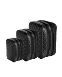 Classic Black Quilted Makeup Planner, Petite 