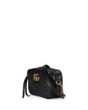 GG Marmont Mini Matelassé Camera Bag, Black