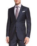 Wool Striped Two-Piece Suit, Navy