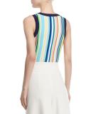 Vertical-Striped Ribbed Shell, Multi