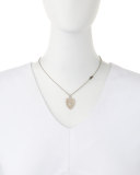 Champagne Diamond Cravelli Shield Pendant Necklace, 16"L