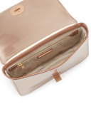 Mercer Metallic PVC Shoulder Bag, Rose Gold