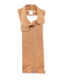 Hadley Tweed Moto Jacket w/ Leather Dickey, White
