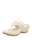 Margate Wedge Thong Sandal, Sandshell