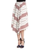 Watson Striped A-Line Skirt, Multi Colors