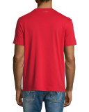 Sprayed Medusa Head Short-Sleeve Graphic T-Shirt, Red