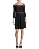 Tatlin Beau Cold-Shoulder Illusion Dress