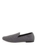 Bray Flannel Smoking Slipper, Gray