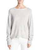 Cashmere-Linen Crewneck Pullover