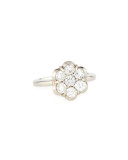 18K Platinum & Diamond Flower Ring