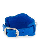 Giant 12 Leather Buckle Bracelet, Blue