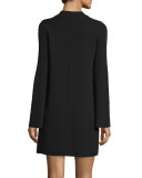 Trudie Ribbed Mock-Neck Wool Dress
