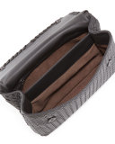 Olimpia Medium Shoulder Bag, Charcoal