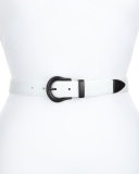Marianna Lambskin Belt, White