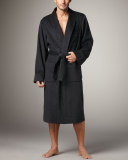 Cashmere-Wool Robe, Charcoal