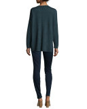 Merino Boxy Side-Slit Sweater