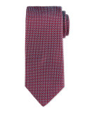 Neat Woven Basket Tie, Red
