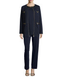 Four-Pocket Cotton Interlock Jacket 