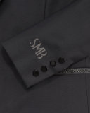 Scuba Jacket with Speckled Uptown Knit Dickey, Black
