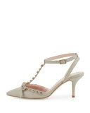 julianna t-strap bow pump, pale taupe