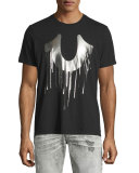 Drip-Effect Horseshoe Graphic T-Shirt