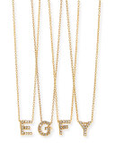 18k Yellow Gold Diamond Love Letter Necklace