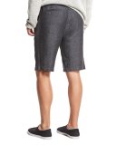 Relaxed-Fit Linen Shorts, Gray