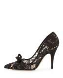 lisa too lace bow pump, black