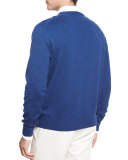 Baby Cashmere V-Neck Sweater, Indigo