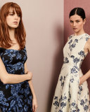 Off-The-Shoulder Floral-Print Sheath Dress, Blue