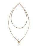 Small Shark Tooth Double-Strand Necklace