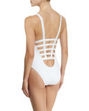 Neutra Strappy-Back One-Piece Swimsuit, Eco White