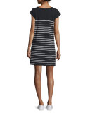 Kaelem Mariner-Stripe Slub T-Shirt Dress