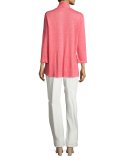 Linen Knit Tunic, Coral  