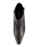 Loli Leather Ankle Boot, Black