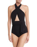 Prima Cross-Halter One-Piece Swimsuit