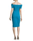 Briseide Off-the-Shoulder Cocktail Dress, Blue