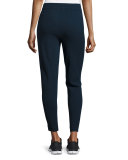 Cashmere Jog Pants with Chain Trim
