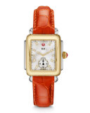16mm Alligator Watch Strap, Orange