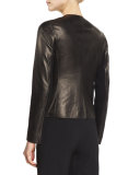 Tailored Slim-Fit Leather Jacket