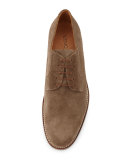 Dylan Suede Lace-Up Oxford, Truffle