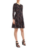 Boulder-Print Bolero Cardigan, Multi