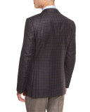 Check Wool Sport Coat, Brown