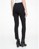 Simone Cropped Stretch Pants, Black