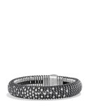 12mm Tempo Spiral Black Spinel Cuff Bracelet