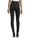 Harlequin High-Rise Ponte Leggings, Black