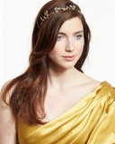 Crystal Flower Headband, Golden