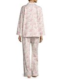 Floral-Print Classic Pajama Set, Spring Bloom