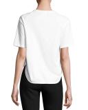 Knotted-Side Crewneck Tee, White
